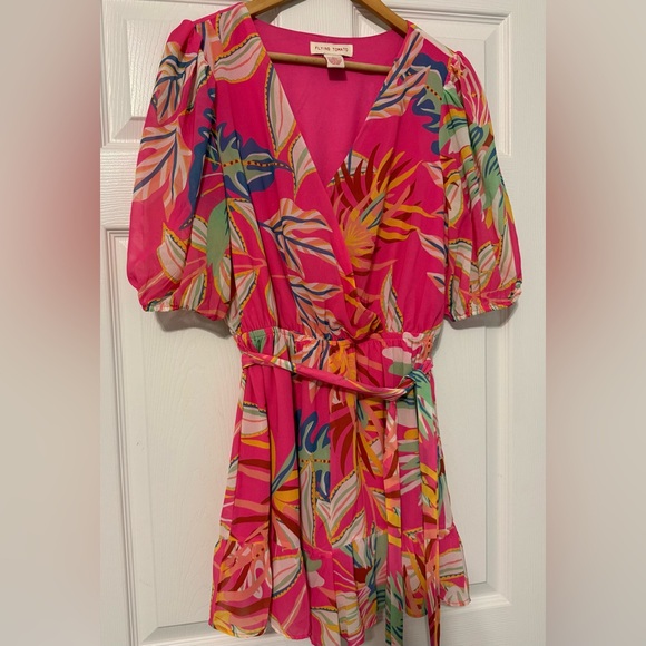 Flying Tomato Pink Tropical Print Romper - Picture 3 of 3